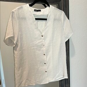 SHEIN White Button-Up Women's Top